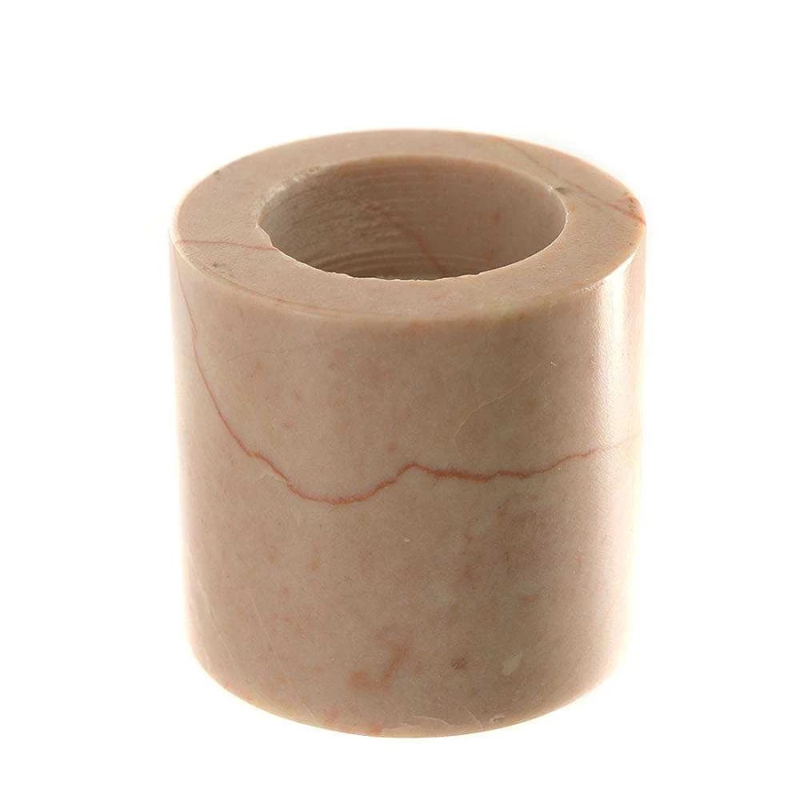 Wheel and Barrow Pink Marble Candle Holder - 6.5Cm Elegant Home Decor