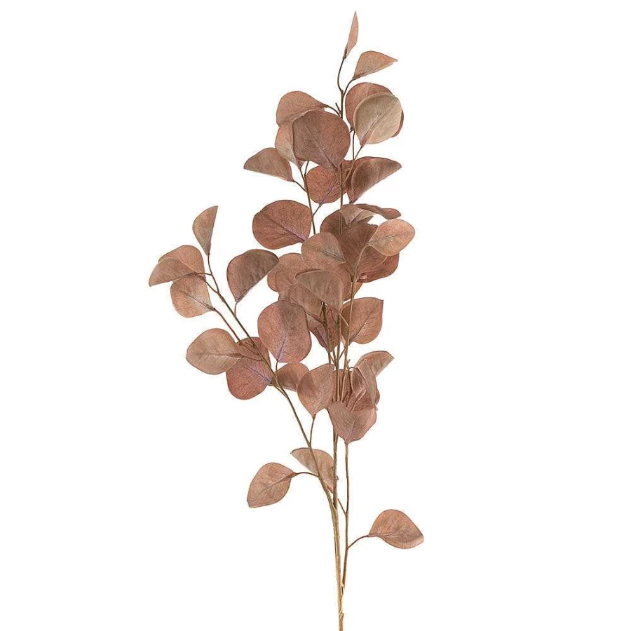 Wheel and Barrow Natural Eucalyptus Stem Spray - 95cm Light Brown Decorative Foliage for Home Decor