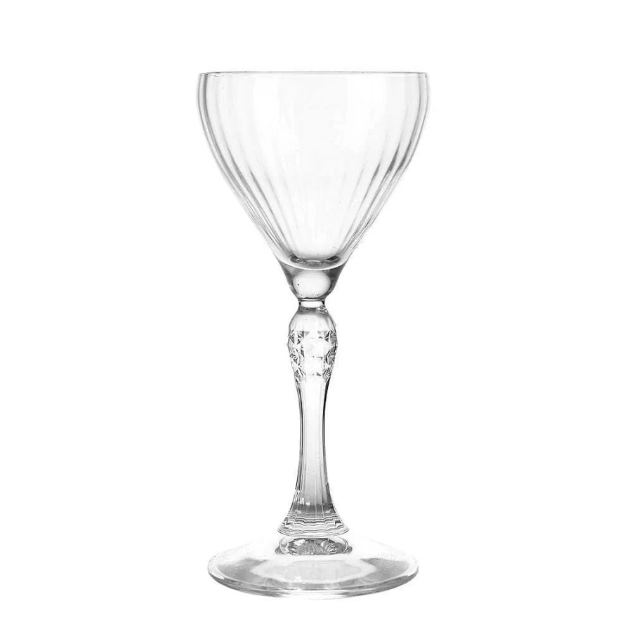 Wheel & Barrow Ribbed Nick & Nora Cocktail Glass - 140ml Vintage American Barware