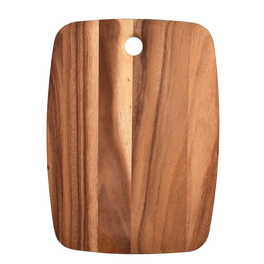 Wheel and Barrow Acacia Wood Cutting Board with Hole Handle - 30cm x 40cm Kitchen Chopping Board for Serving and Prep