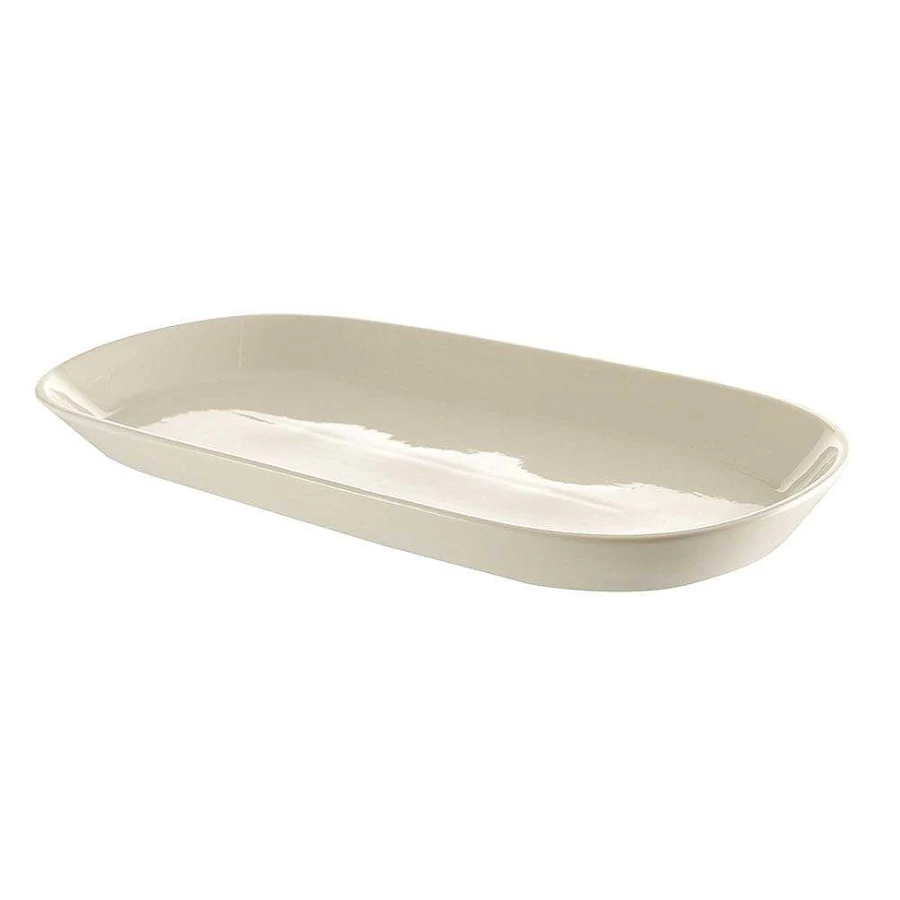Wheel & Barrow White Bone China Rectangular Platter 43cm x 20cm x 4cm