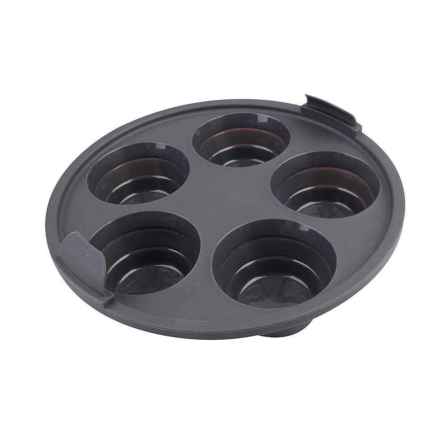 Wheel and Barrow 5-Cup Silicone Muffin Pan - 22cm Non-Stick Baking Tray for Cupcakes and Muffins