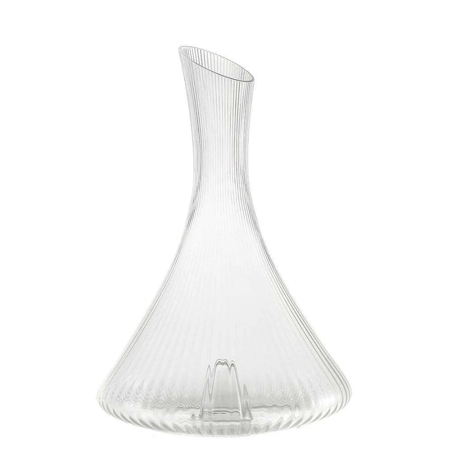 Wheel and Barrow Premium 2.3L Optic Decanter for Wine Aeration and Elegant Serving