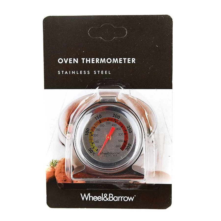 "Wheel & Barrow Stainless Steel Oven Thermometer - Accurate Baking & Cooking Temperature Gauge"
