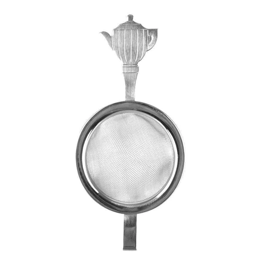 Wheel and Barrow 7cm Tea Strainer with Handle - Fine Mesh Infuser for Loose Leaf Tea - Durable Stainless Steel Teapot Accessory