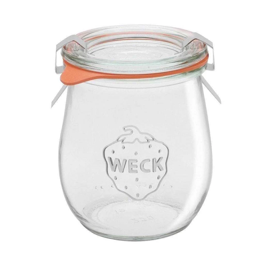 Wheel and Barrow Tulip Preserving Jar 370ml - Airtight Glass Canister for Food Storage