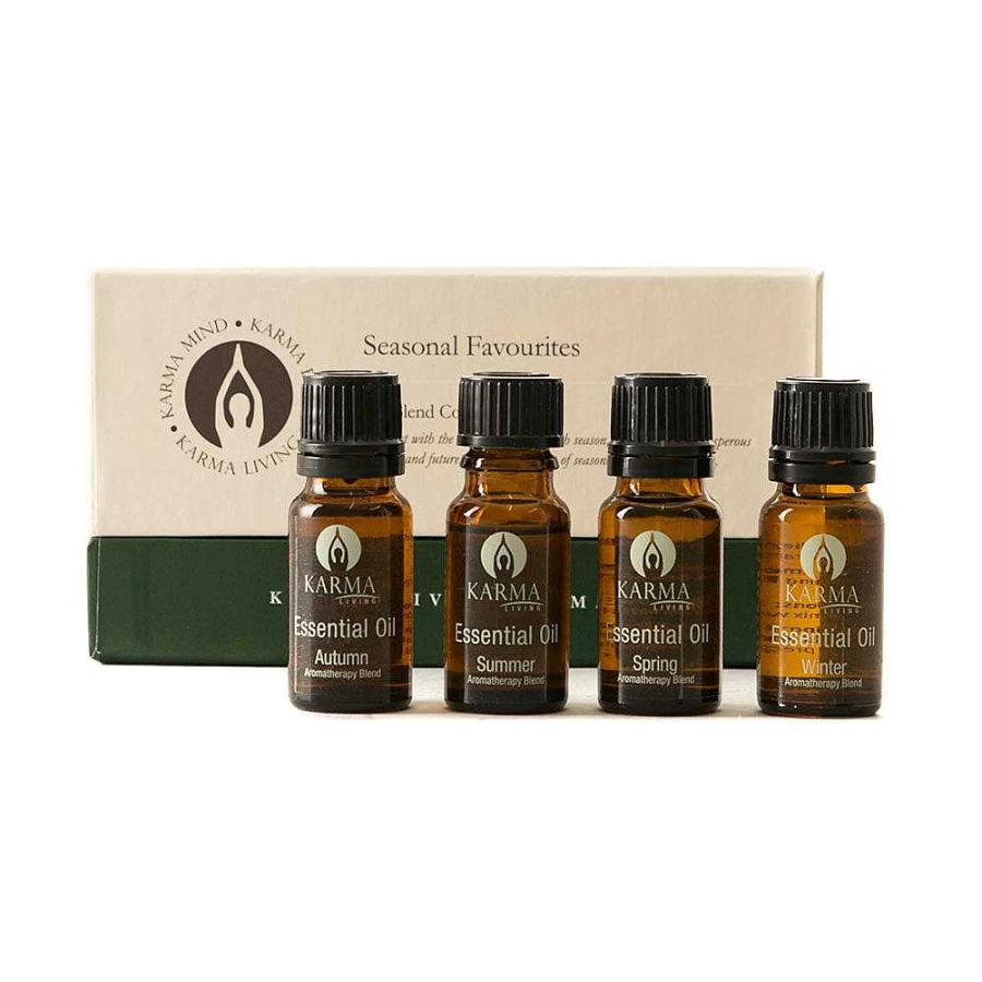 "Wheel and Barrow Seasonal Essential Oil Blends Set – Aromatherapy Gift for Holidays & Relaxation"