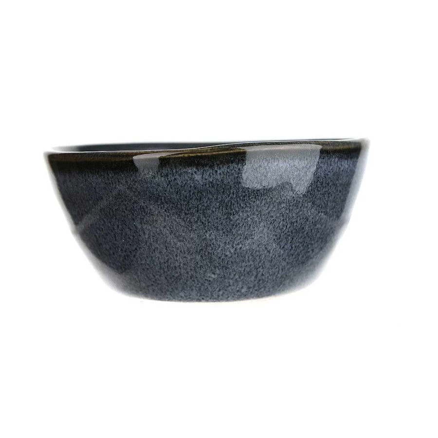 Wheel and Barrow Mediterranean Blue Stoneware Dip Bowl 8.5cm - Handcrafted Ceramic Appetizer Dish