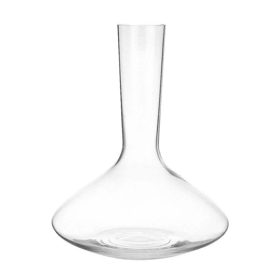 Wheel and Barrow Grace Crystal Decanter 1.7L - Elegant Glass Wine Carafe with Stopper