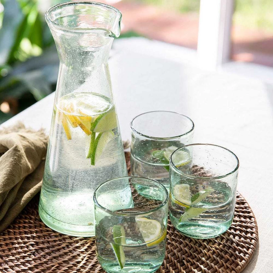 Wheel and Barrow 350ml Insulated Glass Tumbler with Bubble Design - Eco-Friendly Green Drinking Cup for Hot & Cold Beverages