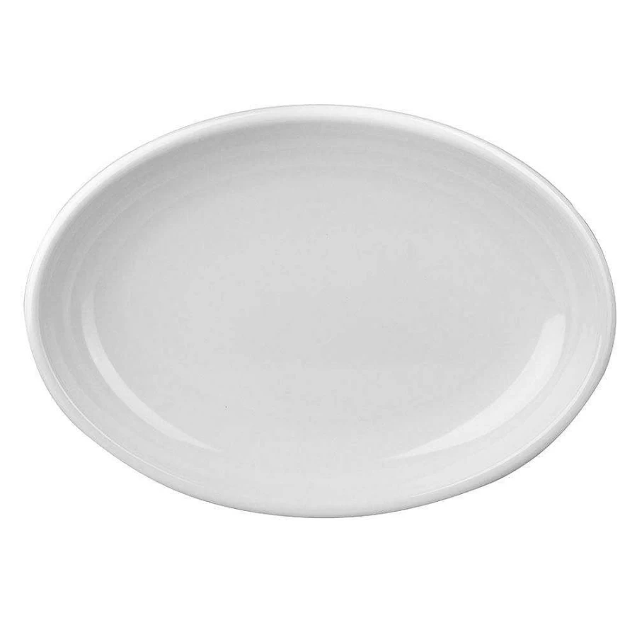 Wheel and Barrow Ivory Melamine Oval Serving Platter 50cm x 36cm Dishware