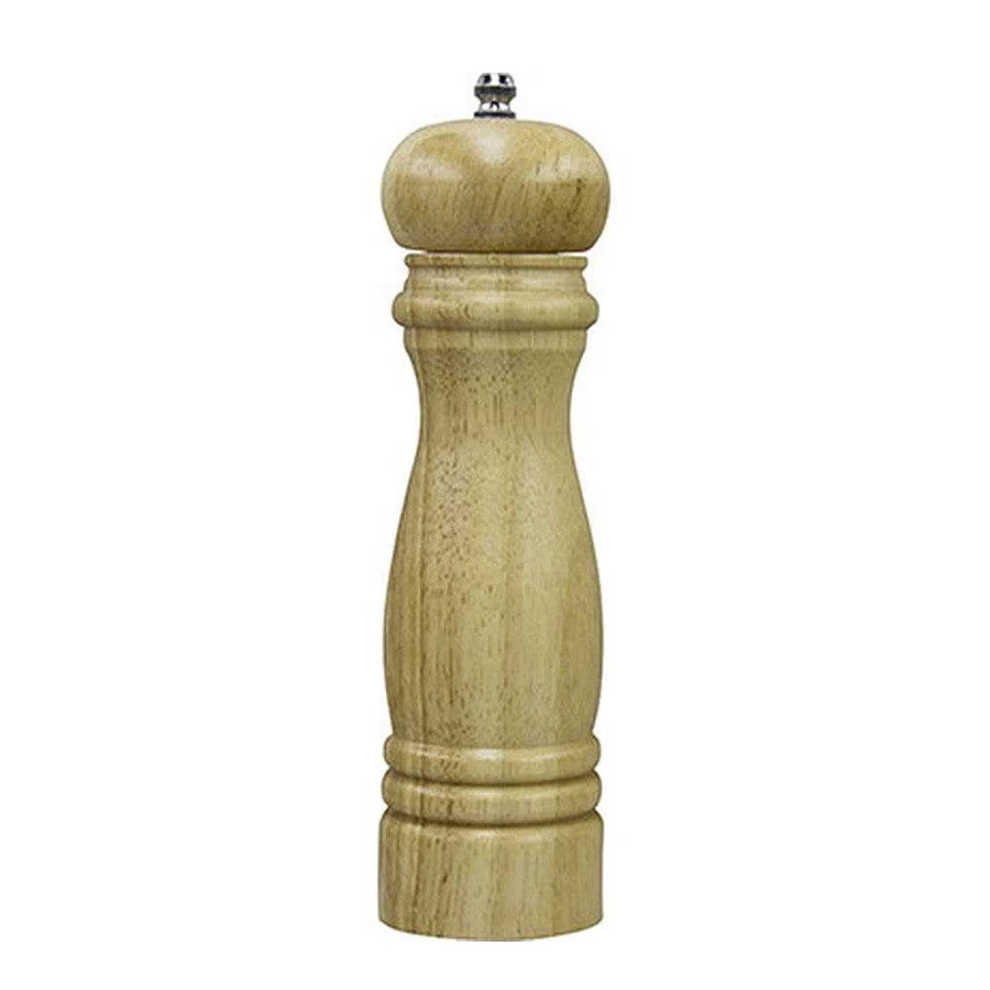 Wheel and Barrow 21.5cm Birch Wood Salt and Pepper Grinder Set - Adjustable Coarseness, Natural Wood Finish