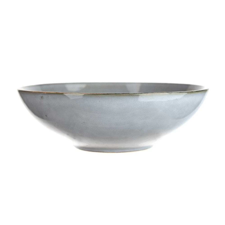 Wheel and Barrow Light Blue 20cm Stoneware Bowl - Durable Ceramic Serving Dish