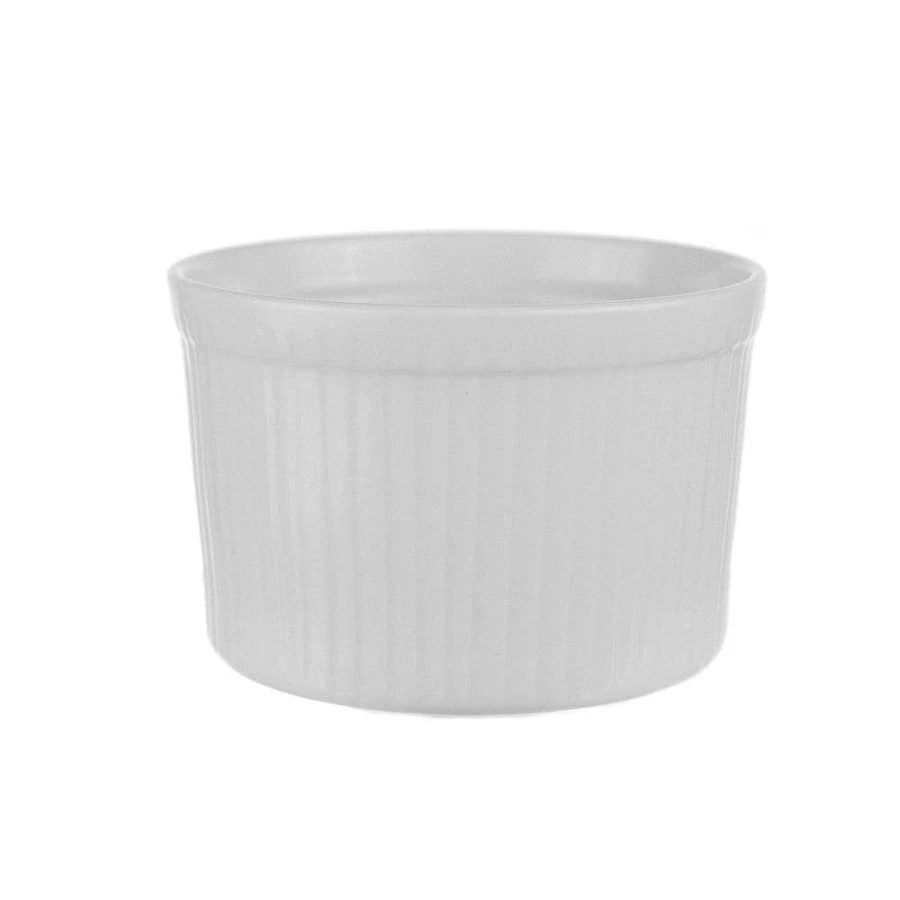 Wheel & Barrow White Porcelain Ramekin - 10cm Diameter Oven Safe Baking Dish
