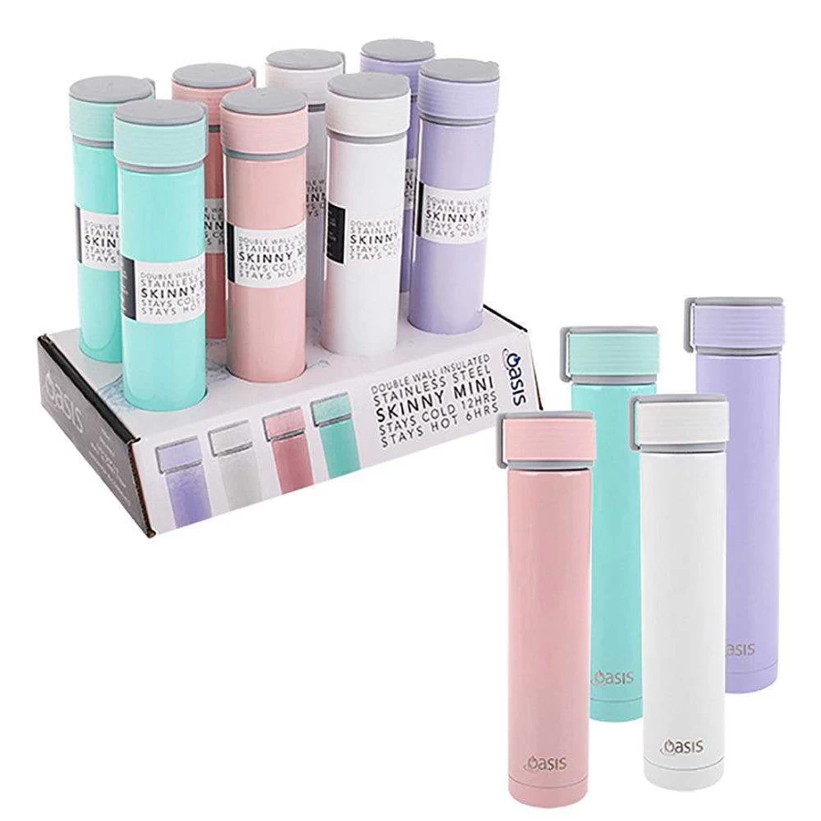 Wheel and Barrow Double Wall Insulated Stainless Steel Water Bottle 250ml - Leak Proof, Thermal, Assorted Colors