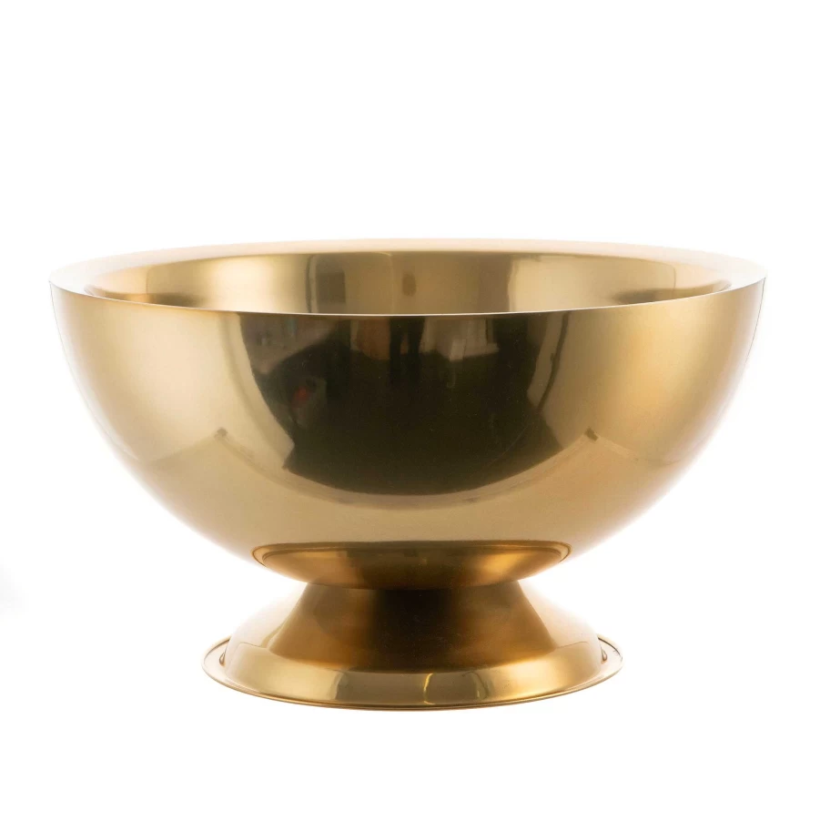 Wheel and Barrow Gold Champagne Tub Shiny Stainless Steel 42cm x 23cm