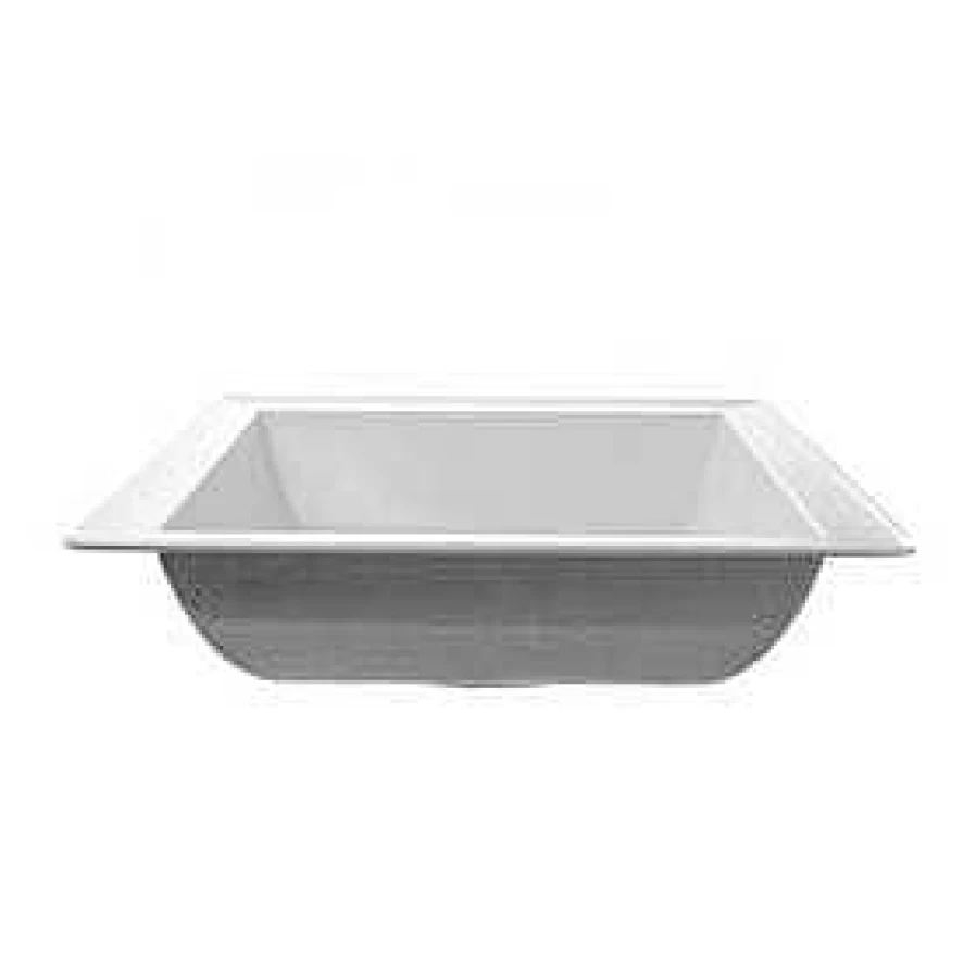 Wheel and Barrow 37cm Square White Melamine Bowl - Durable Dishware for Dining & Serving