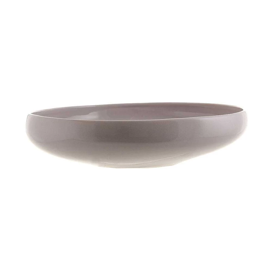 Wheel and Barrow Organic Lilac Ceramic Platter - 19.8x19.2cm Small Atomic Reactive Serving Dish