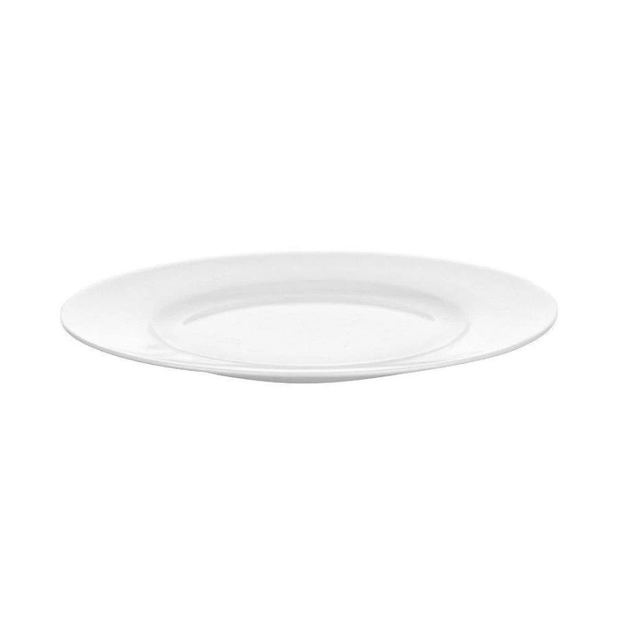 Wheel & Barrow White 20cm Bone China Side Plate - Elegant Entree Dish for Dining
