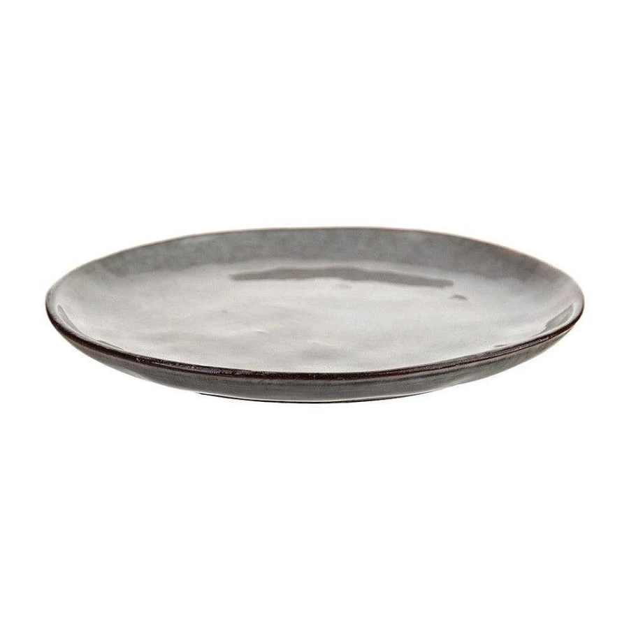 Wheel and Barrow Olive Green Stoneware Side Plate 20cm - Durable Ceramic Dinnerware for Everyday Use