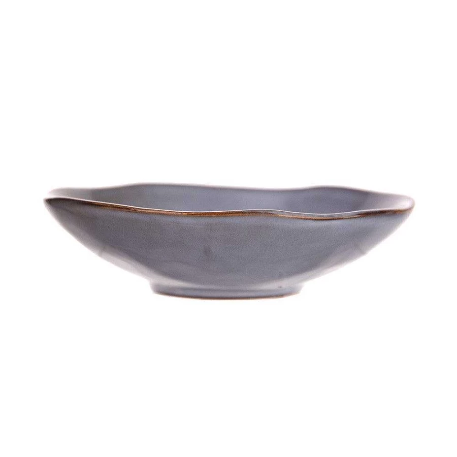 Wheel and Barrow Light Blue Stoneware Condiment Bowl 11cm - Durable Ceramic Dip Dish for Entertaining