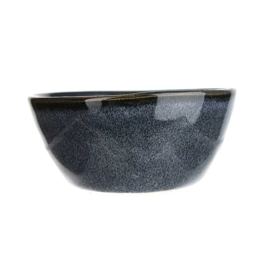 Wheel and Barrow Mediterranean Blue Stoneware Dip Bowl 8.5cm Handmade Ceramic Appetizer Dish